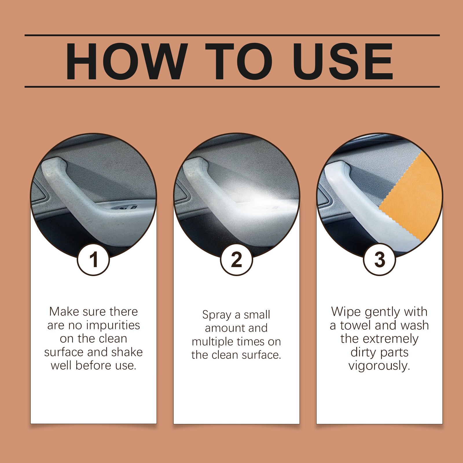 Car Interior Cleaning Agent, Leather Fabric Plastic Effective Cleaning And Stain Removal Cleaner - Korvel