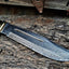 Crocodile Dundee Outback Bowie Knife 2025 – 16” Handcrafted Damascus Steel Blade with Leather & Brass Grip + Sheath - Korvel