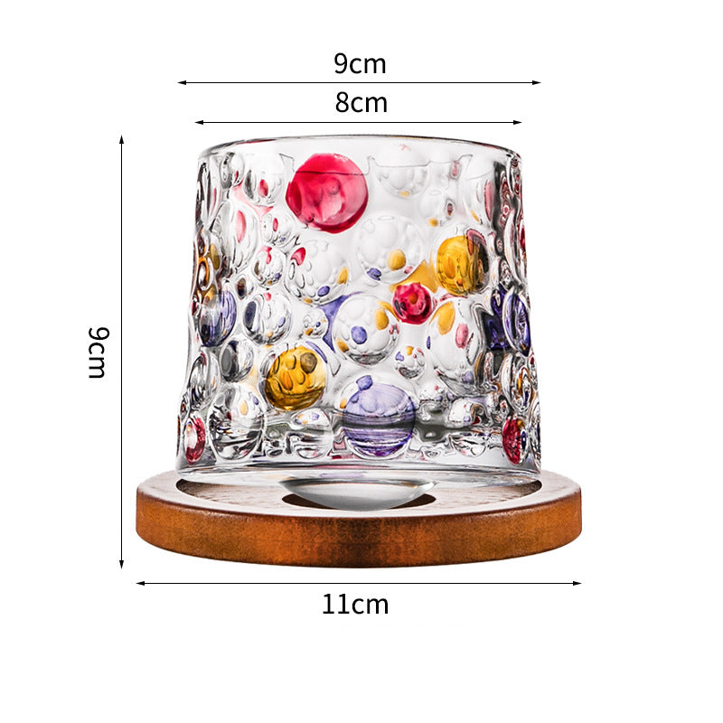 Hand drawn rotating glass cups multiple multi-purpose whiskey glasses rotating glass cups - Korvel