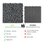 12 x 12 inch black interlocking deck tiles, plastic waterproofing, pebble pattern, pack of 12 - Korvel
