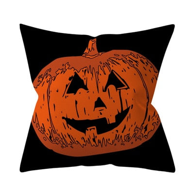 Trick or treat/pumpkin Cushion Cover 45*45cm Happy Halloween Throw Pillow Cover Happy Fall Y'all ghosts Horror Pillowcase - Korvel