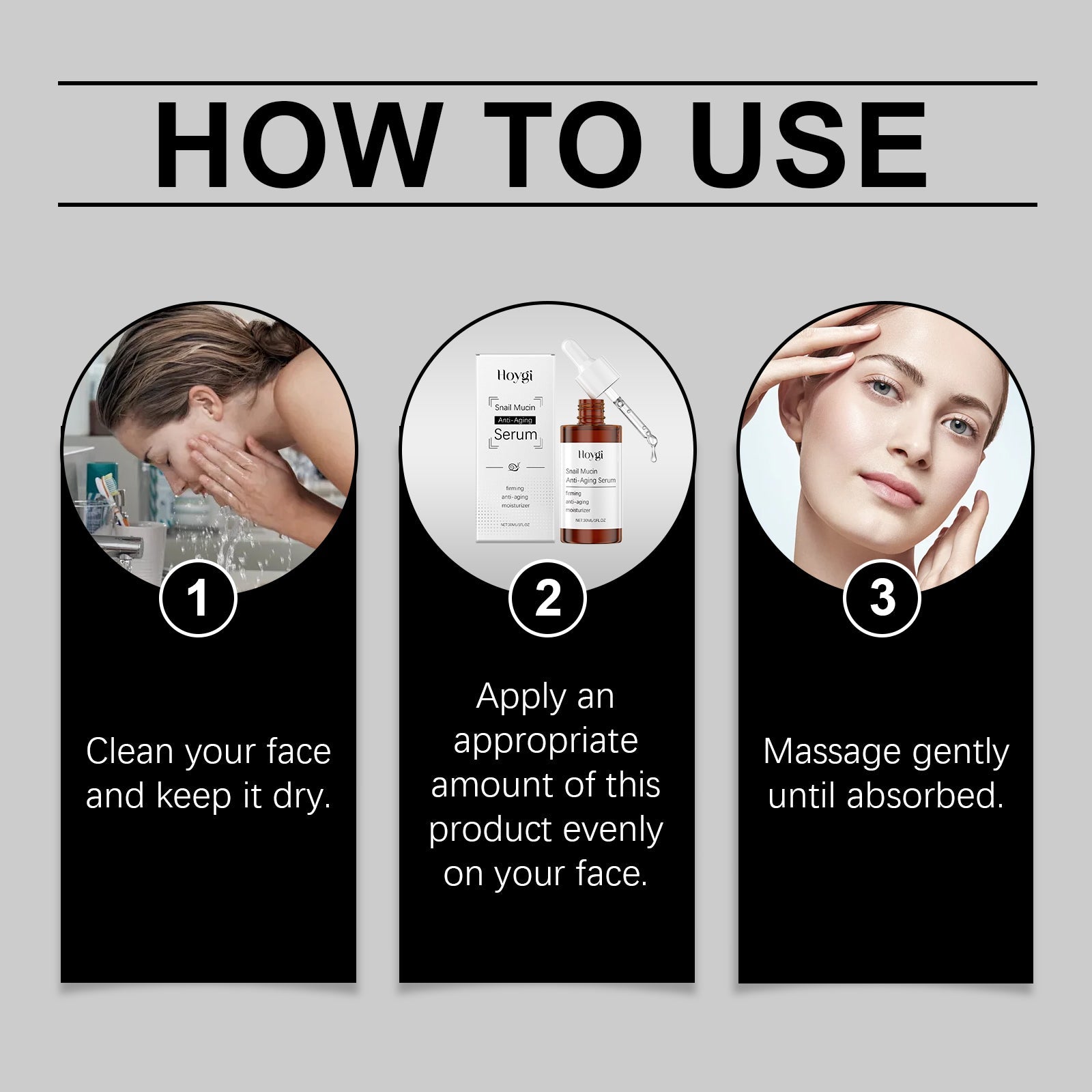 Snail Face Serum Hydrates, Nourishes, Nourishes, Smoothes And Firming Daily Skin Care Serum - Korvel
