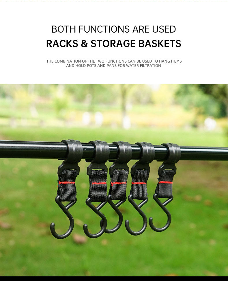 Outdoor camping folding shelf camping car drying rack drying net drying rack storage rack - Korvel
