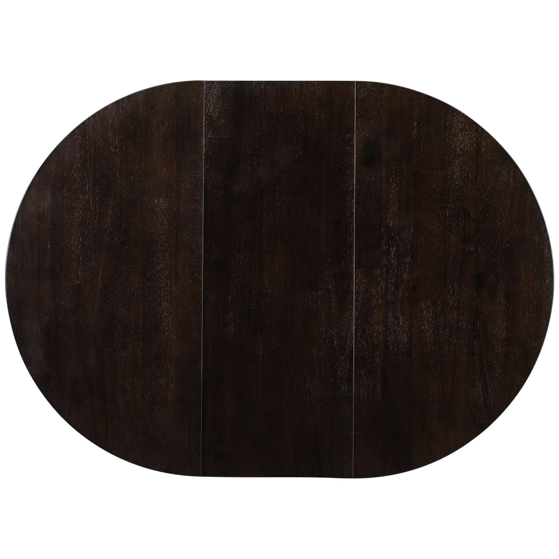 TREXM Farmhouse Round Extendable Dining Table with 16" Leaf Wood Kitchen Table (Espresso) - Korvel