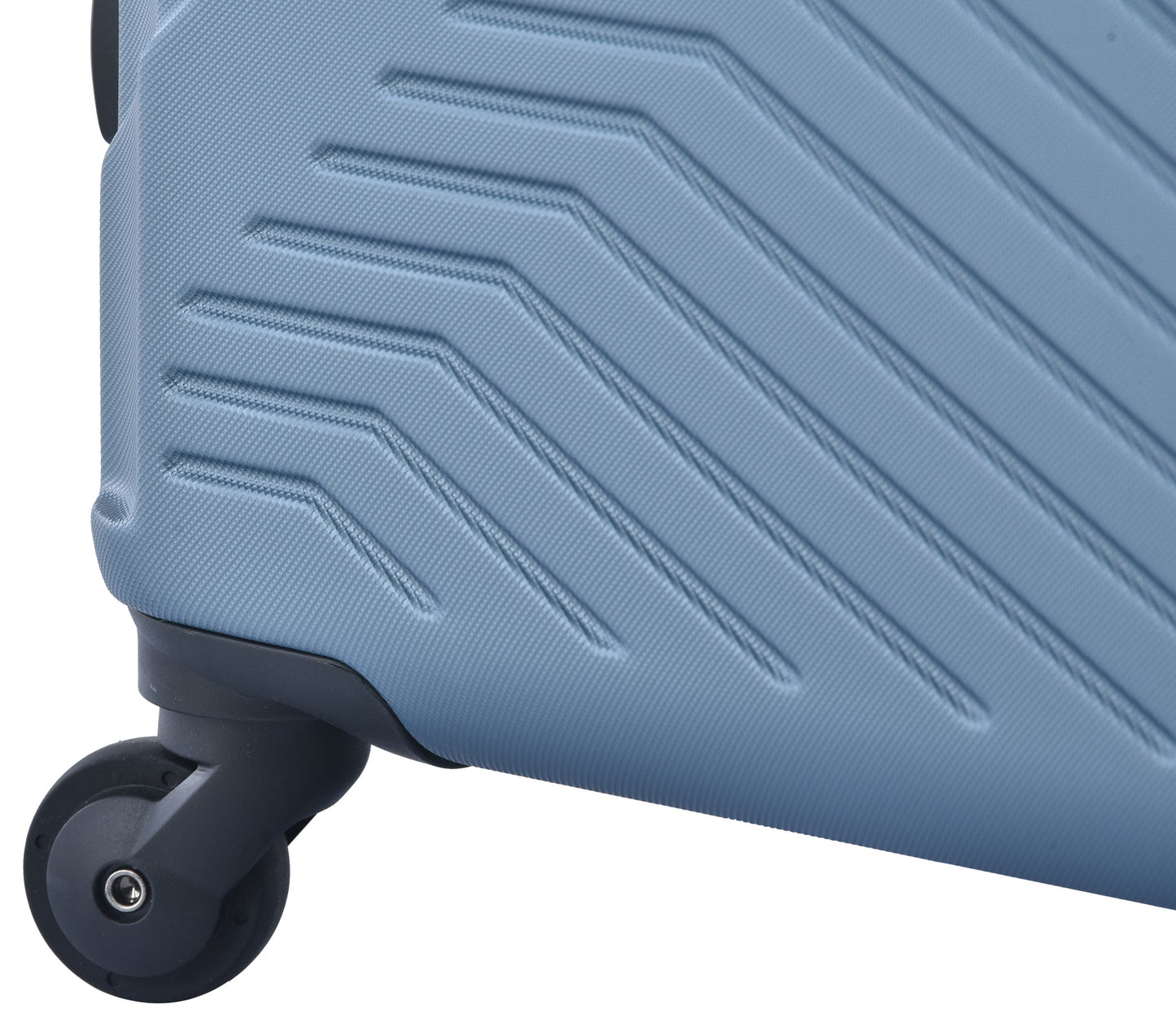 3 Piece Lightweight Luggage Set with Spinner Wheels - Blue