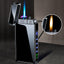 Gas electric triple fire metal windproof inflatable charging lighter personalized and creative trendy gift for boyfriend - Korvel