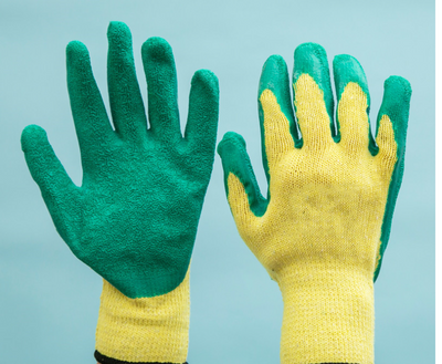 Premium Latex Coated Work Gloves - 12 Pairs, Size 10