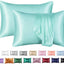 Simulation silk solid color polyester pillowcase envelope pillow pillow cases pillow pair multi-color - Korvel