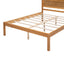 Platform Bed Frame with Headboard, Wood Slat Support No Box Spring Needed Full  Oak - Korvel