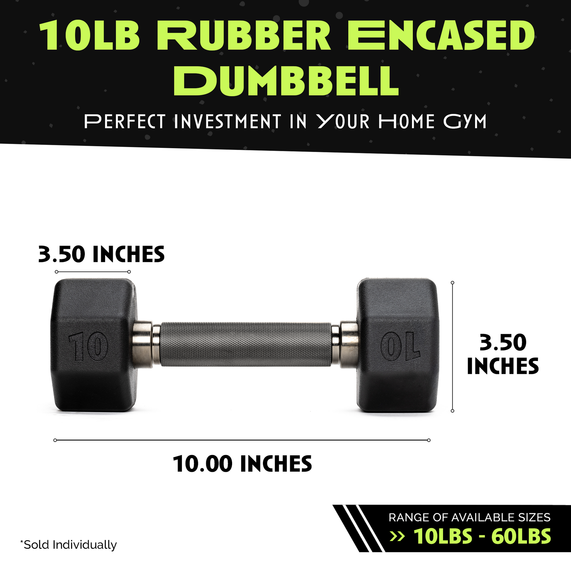 Premium Octo Rubber Dumbbell - Individual Unit - Korvel