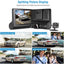 Gbruno 1296P Triple Lens Car DVR Dash Camera