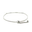 14k White Gold Smooth Curved Bar Lariat Bracelet