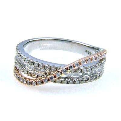 Bague en diamant naturel de 1,00 ct en or blanc 14KT