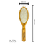 Dural Olive Wood Paddle Hairbrush with Wooden Pins