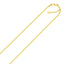 Chaîne scintillante ajustable en or jaune 10 carats 1,5 mm