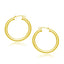 14k Yellow Gold Polished Hoop Earrings - 30 mm