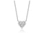14k White Gold Diamond Heart Pendant Necklace