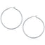 Boucles d'oreilles créoles en or blanc 10k poli - 50 mm