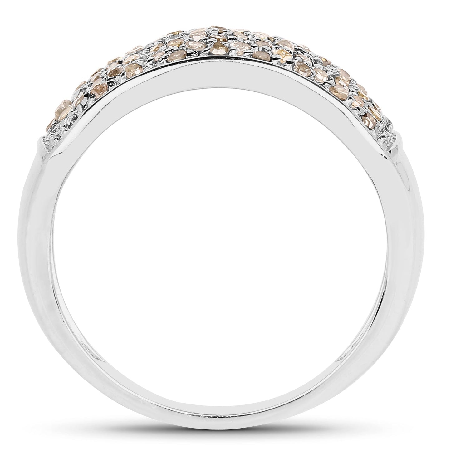 Bague de fiançailles en argent sterling avec diamant blanc véritable de 0,42 carat