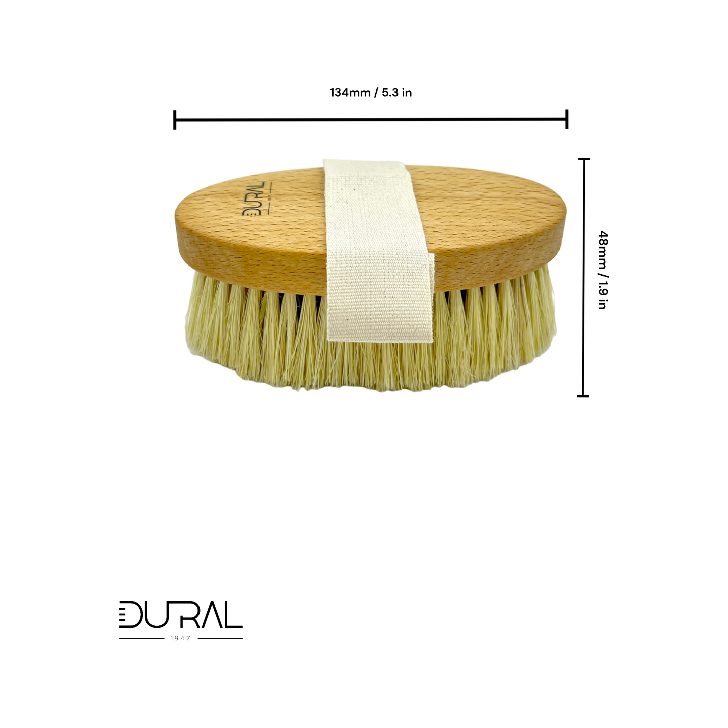 Brosse de massage en bois de hêtre Dural avec fibres de Tampico