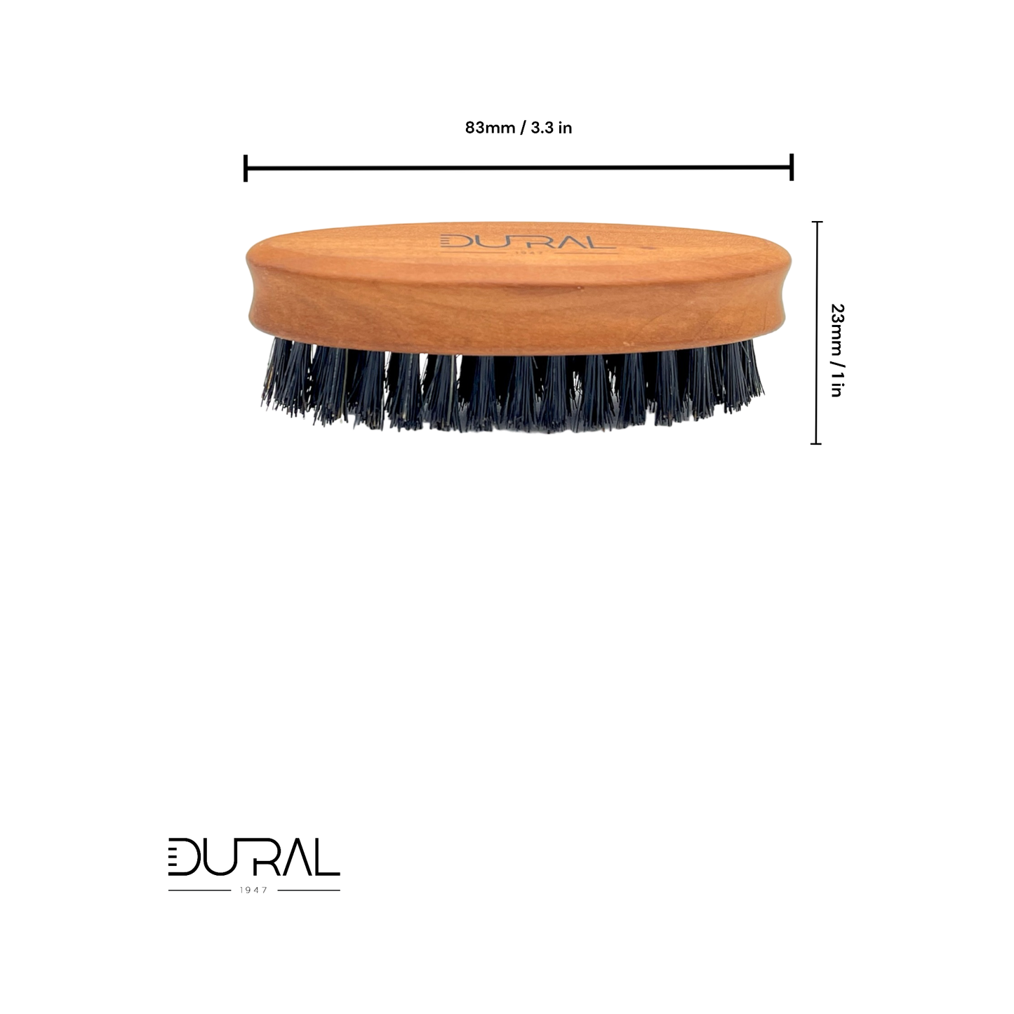Brosse à barbe en bois de poirier Dural avec poils naturels doux