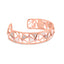 14K Rose Gold Diamond & Pink Tourmaline Open Cuff Bangle - 7"