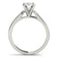 Bague de fiançailles en diamant à rangée unique en or blanc 14 carats