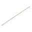 Bracelet en or bicolore 14K avec diamants en taille princesse et baguette