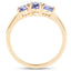 18K Yellow Gold Plated Tanzanite Sterling Silver Engagement Ring