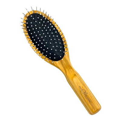 Dural Olive Wood Paddle Hairbrush with Steel Pins