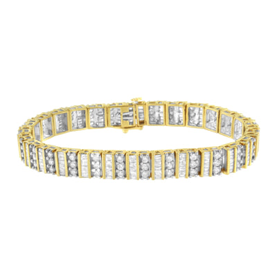 Bracelet en lien en or jaune 14K avec diamants - 5,50 Cttw