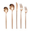 Portuguese Stainless Steel Knife Fork Spoon Golden Steak Knife Fork Set Four-Piece Tableware Set - Korvel