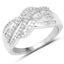 0.64 Carat Genuine White Diamond Sterling Silver Engagement Ring