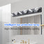 LED Modern Black 6-Light Vanity Lights Fixtures Over Mirror Bath Wall Lighting - Korvel