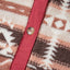 Retro Geometric Print Corduroy Trim Button-Up Jacket