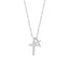 Collier Croisé Hip-Hop en Diamant Premium en Acier Titane