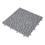 12 x 12 inch gray interlocking deck tiles, plastic waterproof pebble pattern, pack of 12 pieces - Korvel