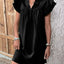 Robe Mini Élégante à Manches Courtes Volantes