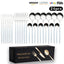 Cutlery Set Stainless Steel Knife Fork Set 24-Piece Tableware Set Golden Steak Knife Fork Spoon 6-Person Set - Korvel