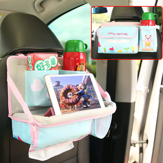 Universal Baby Car Hanging Basket Storage Bag Car Seat Back Organizer With Tablet Holder Travel Storage BagStroller Accessories - Korvel