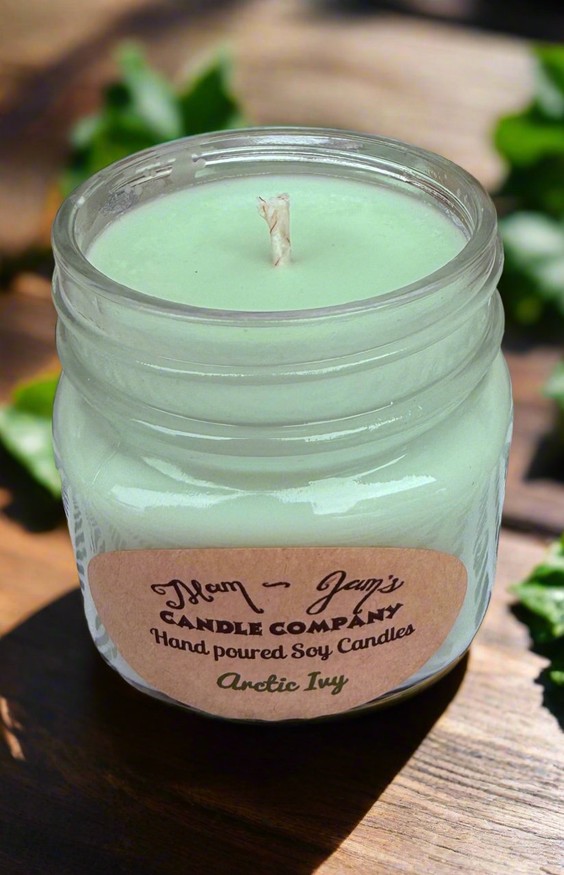 Arctic Ivy Soy Candle – Crisp & Refreshing Scent | Mam Jam’s - Korvel