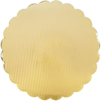 Cake Board - 8" Gold Scallop - Korvel