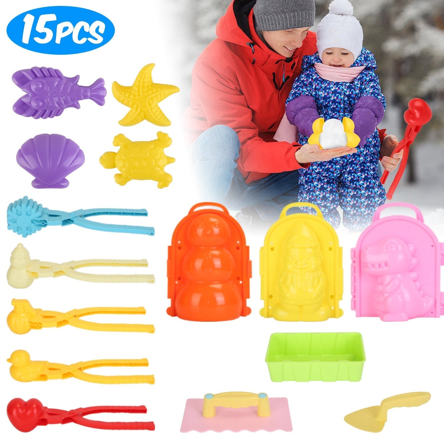 Kit de herramientas para bolas de nieve GBruno de 15 piezas