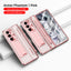 Samsung zfold 6 phone case FOLD5 flat hinge folding pen slot protective cover W23 electroplated lens film suitable - Korvel