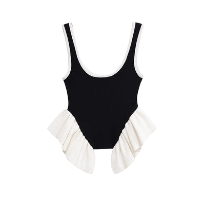 Elegant and Versatile Sleeveless Strap Top with  Design - Korvel
