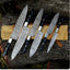 Premium 13" Handmade Damascus Steel Chef Knife – Stylish Epoxy Resin Handle & Leather Sheath - Korvel
