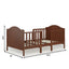 Cama Clásica Convertible de Madera 2 en 1 para Niños Pequeños - Marrón