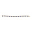 Pulsera de eslabones de diamante y zafiro azul de oro amarillo de 14K - 7 pulgadas