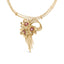 Collier Cascade Floral en Diamant et Rubis en Or Jaune 18K