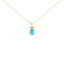 Collar con colgante de chupete de cuarzo azul y oro amarillo de 14 quilates - 18"